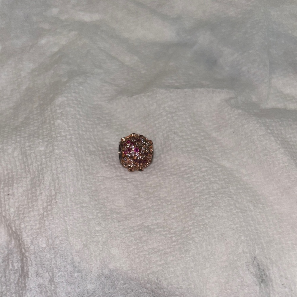 Pandora Pink and Gold Sparkling Ring